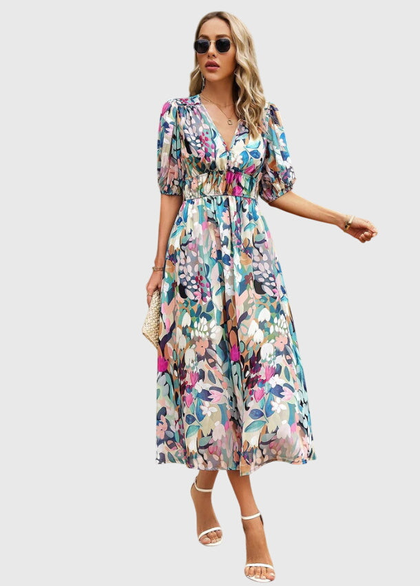 Alice | Flattering Floral Midi Dress