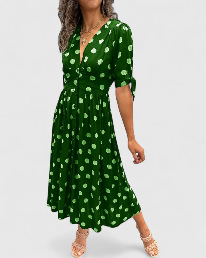 Alice | Sophisticated Polka Dot Dress