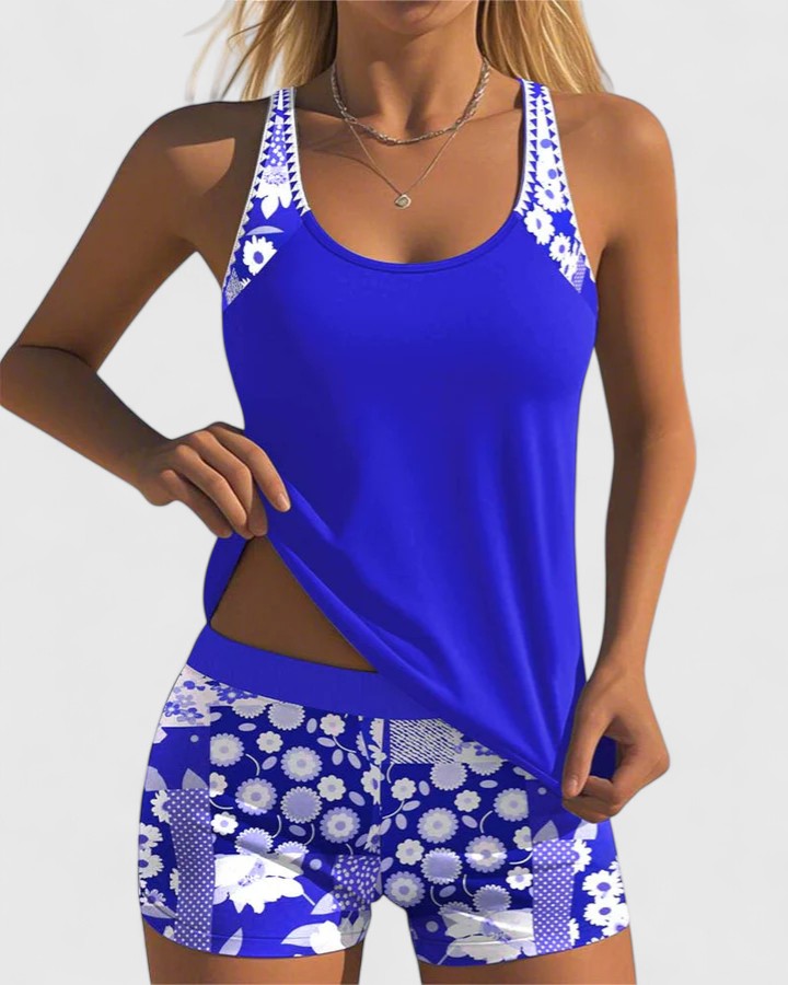 Alice | Women’s Floral Print Tankini Swimsuit