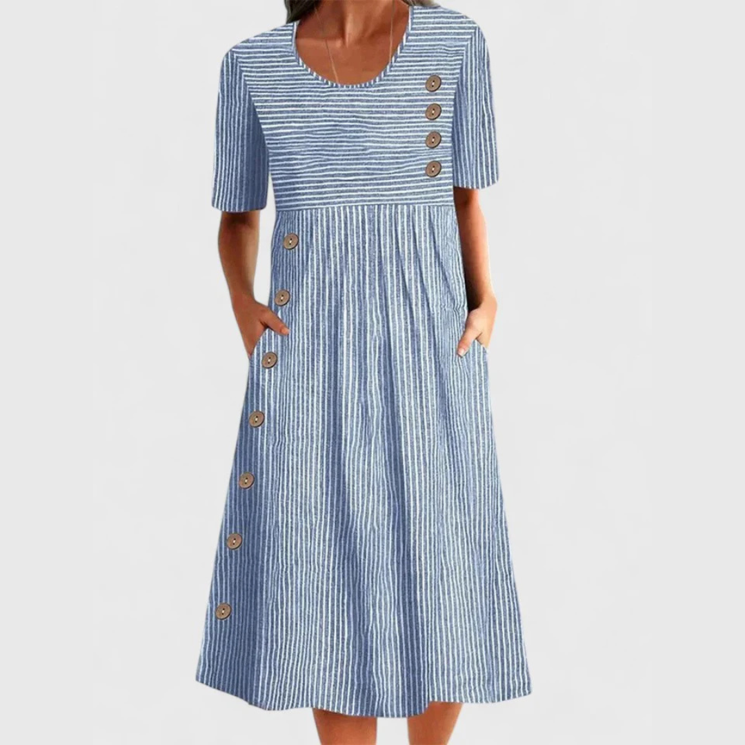 Alice | Wanda Striped Midi Dress