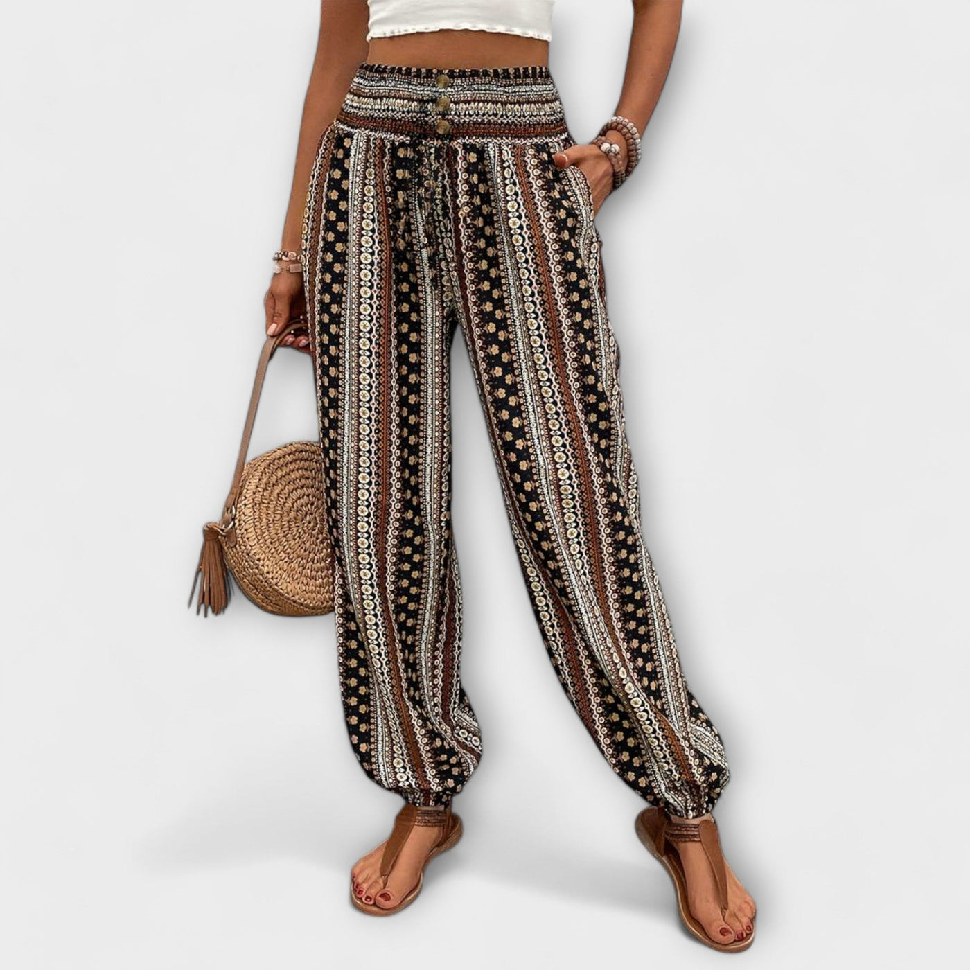 Alice | Scarlett - Trousers With Ethnic Graphic