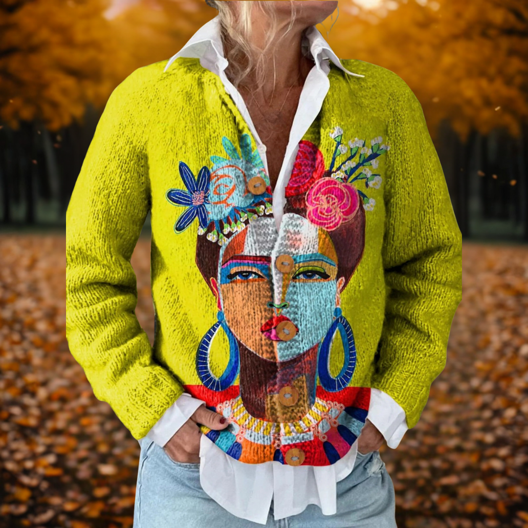 Alice | Art Printed Cardigan