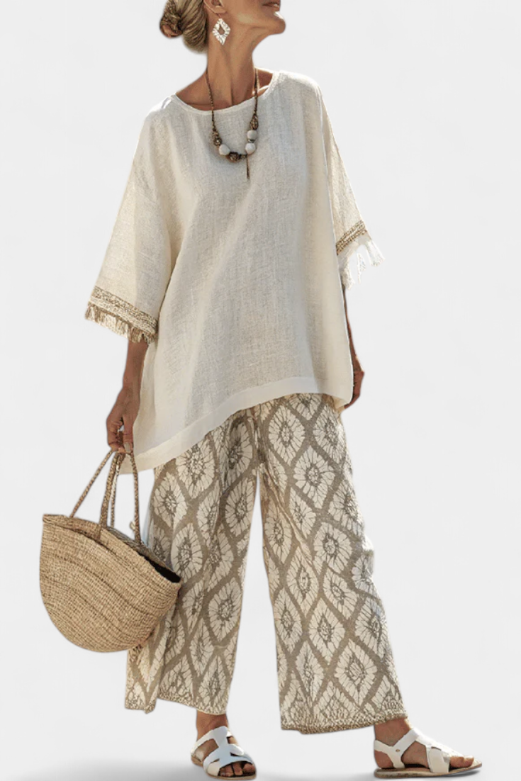 Alice | Sophisticated Top & Casual Trousers Set