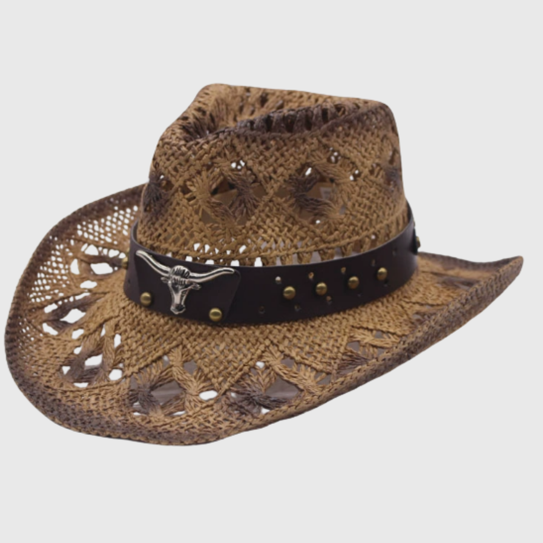 Alice | Wide-Brim Cowboy Hat with Decorative Band for Summer