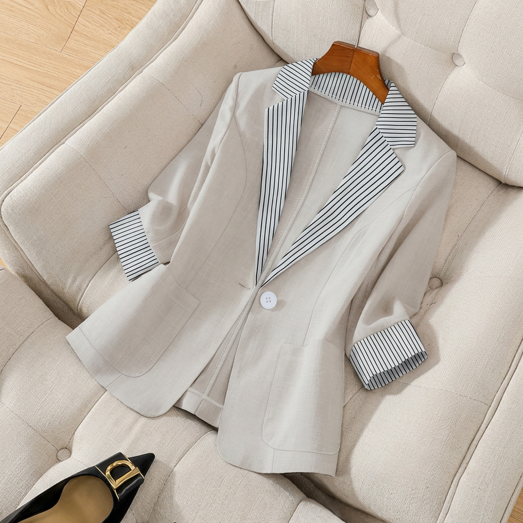Alice | Gillian - Classy Button Front Long Sleeve Office Blazer Coat