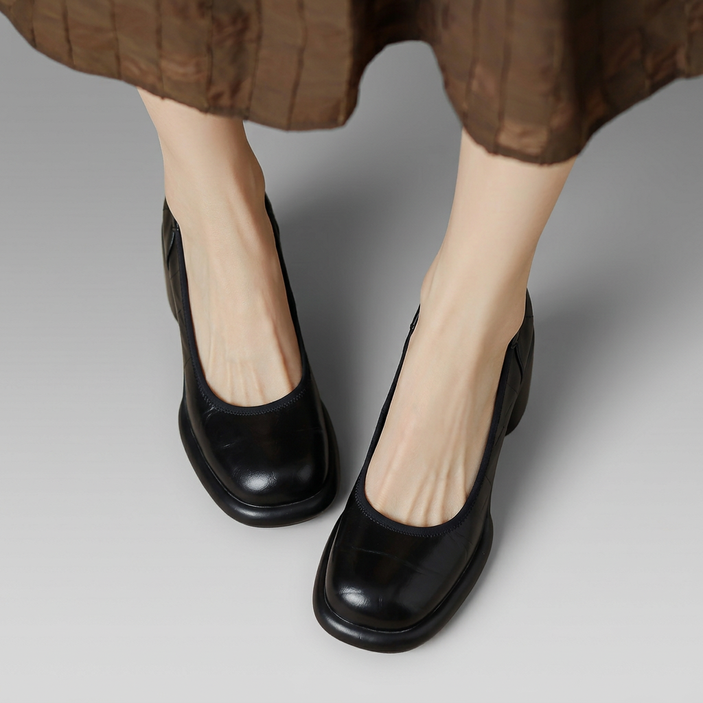 Alice | Classic Block Heel Court Shoes