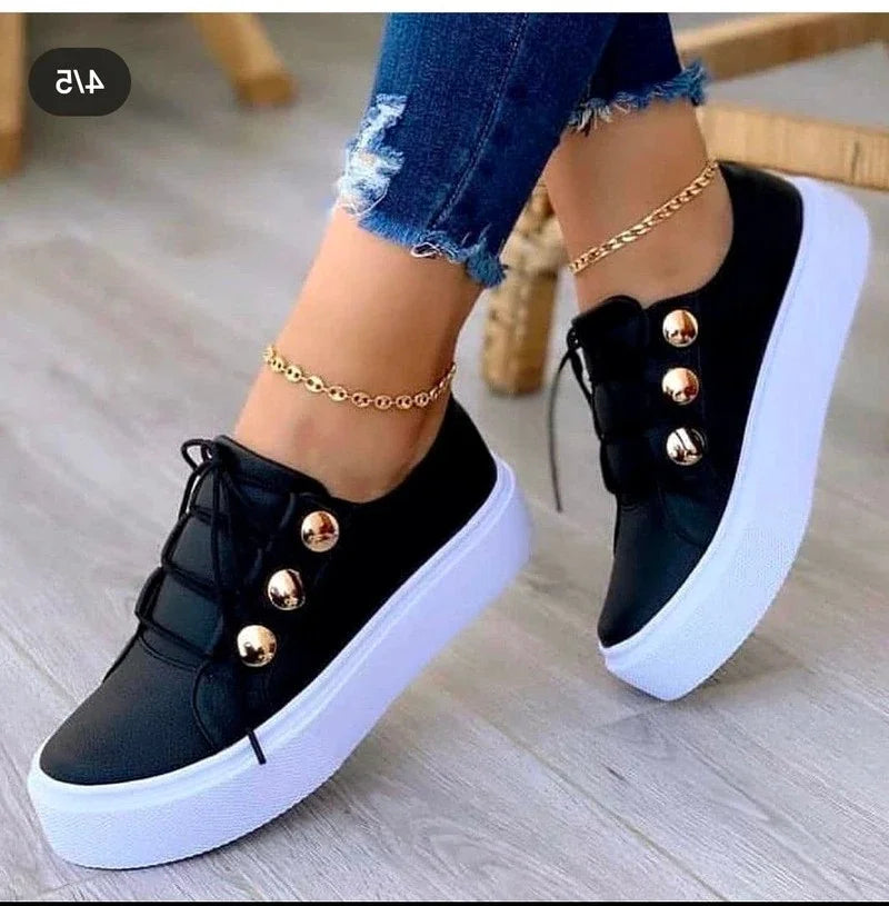 Alice | Orthopaedic Round Toe Platform Trainers