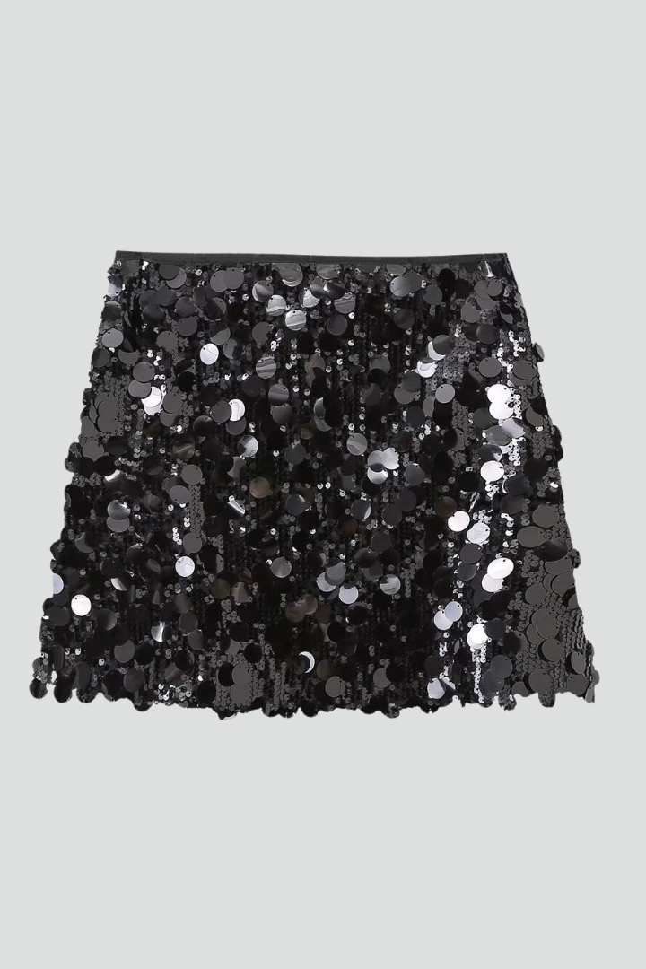Alice | Women’s Fitted Sequin Mini Skirt with Sparkle