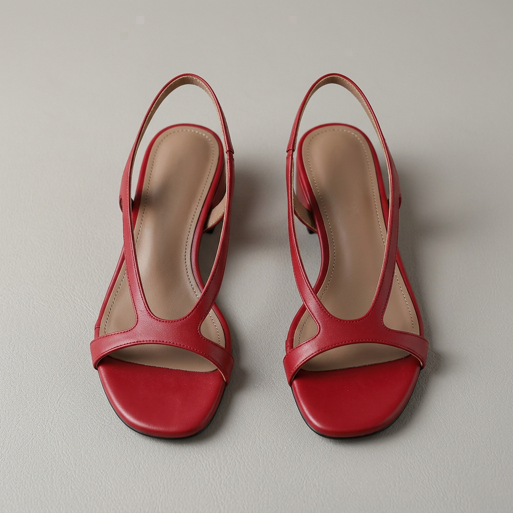 Alice | Elegant Cut-Out Slingback Wedge Sandals