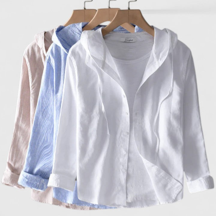Alice | Elegant Hooded Blouse