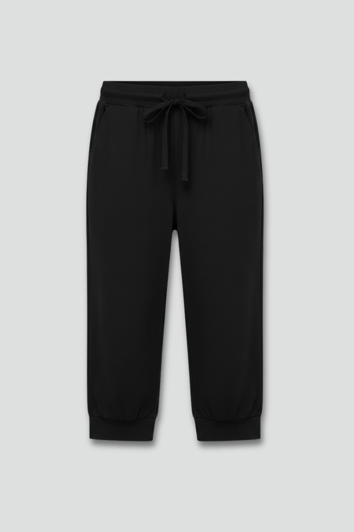 Alice | Women's Capri Trousers with Drawstring Waist and Side Pockets