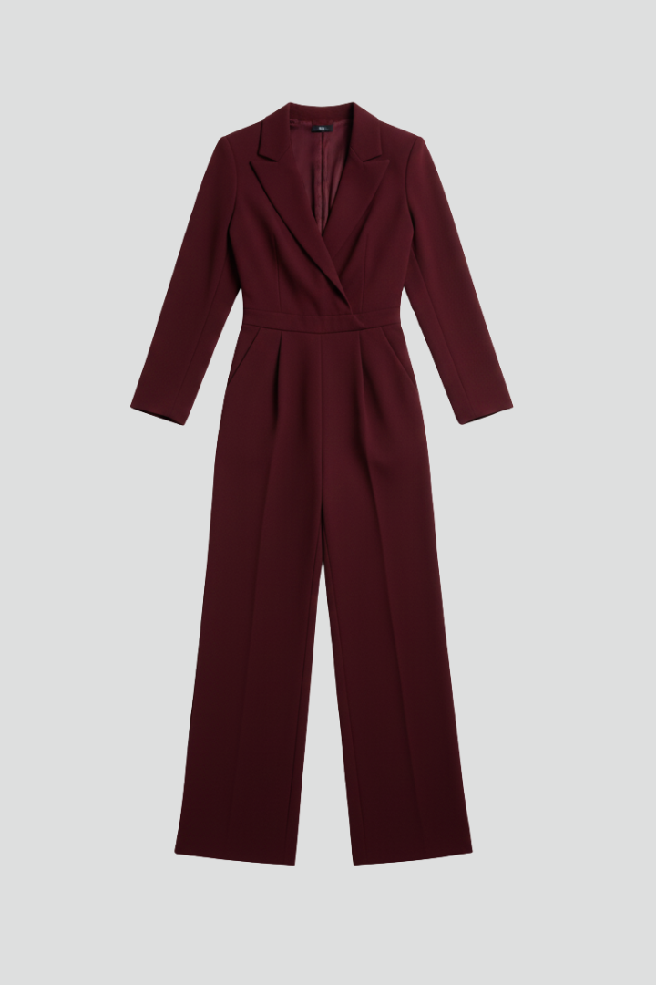 Alice | Women’s Wrap-Front Tailored Wide-Leg Jumpsuit