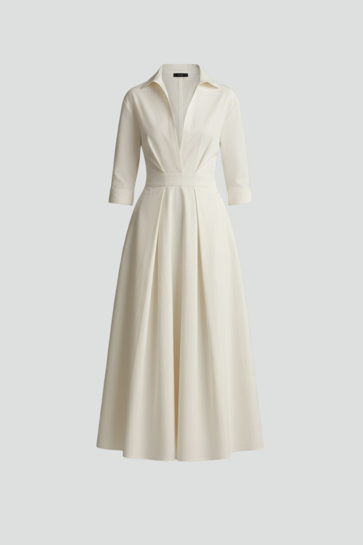 Alice | Women’s Button Front Collared Midi Dress