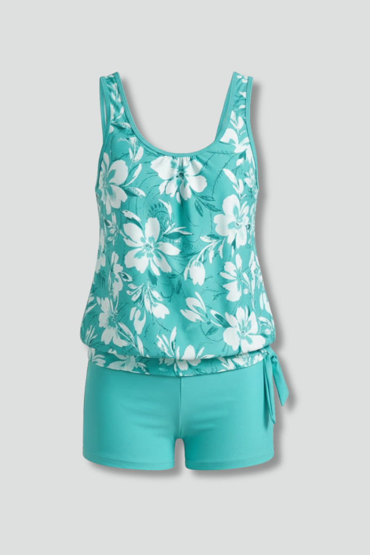 Alice | Women’s Printed Tankini Set with Shorts