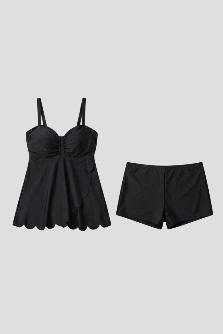 Alice | Women’s Sweetheart Neck Tankini Set with Shorts