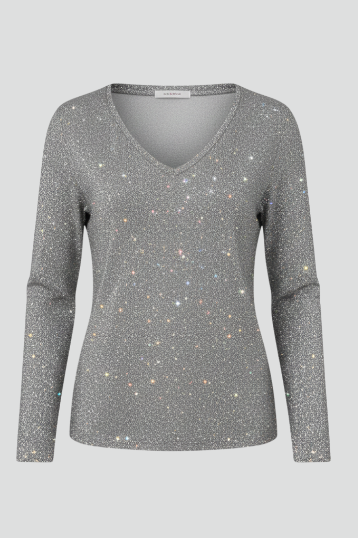 Alice | Women’s Sequin V-Neck Long Sleeve Jumper