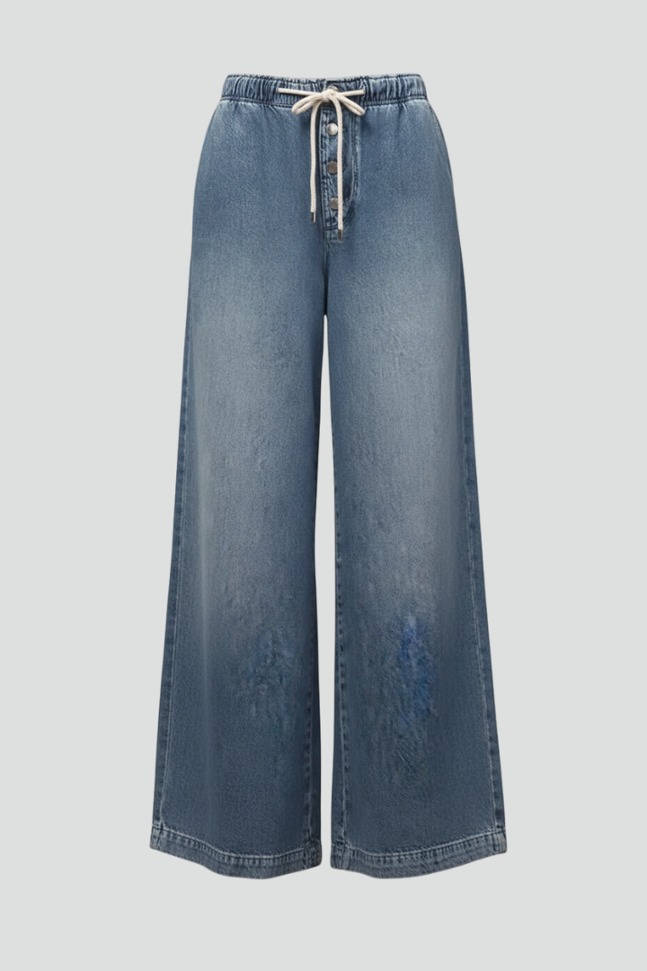 Alice | Women’s Relaxed Wide-Leg Drawstring Denim Jeans