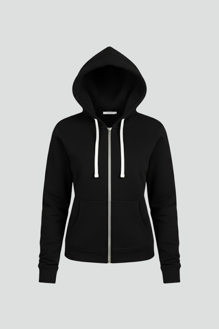Alice | Women’s Zip Hoodie with Drawstring Hood and Front Pockets