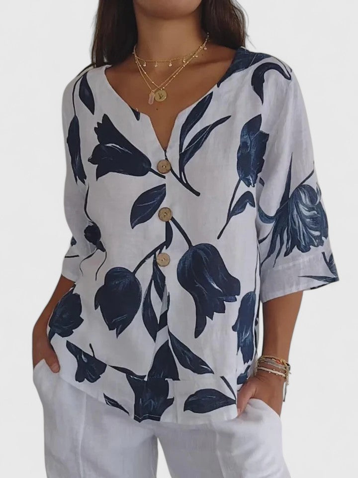 Alice | Comfortable V-Neck Blouse
