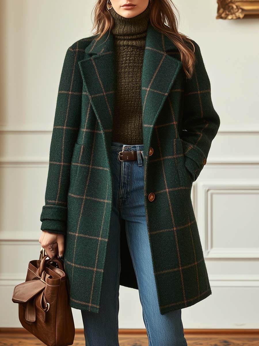 Alice | Jennifer Wool Check Coat