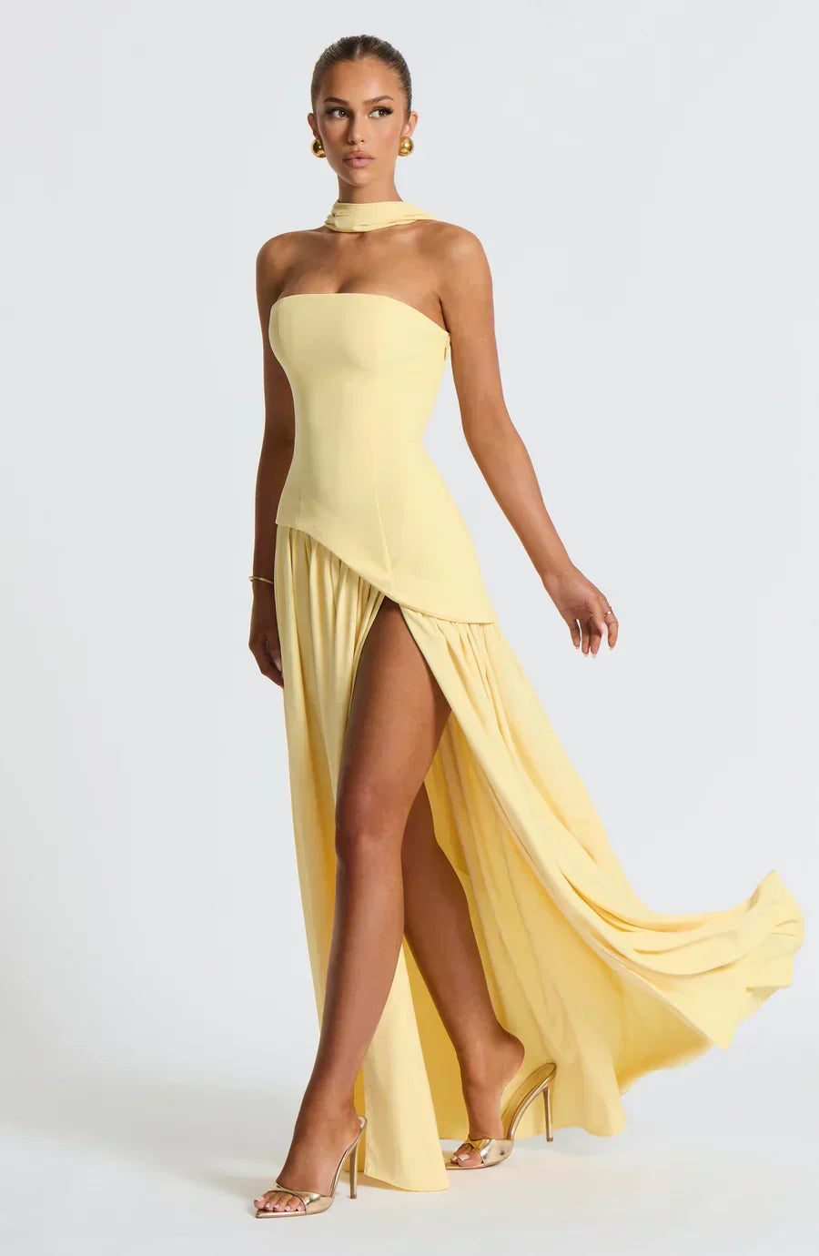 Alice | Women's Wedding Guest Asymmetric Maxi Dress