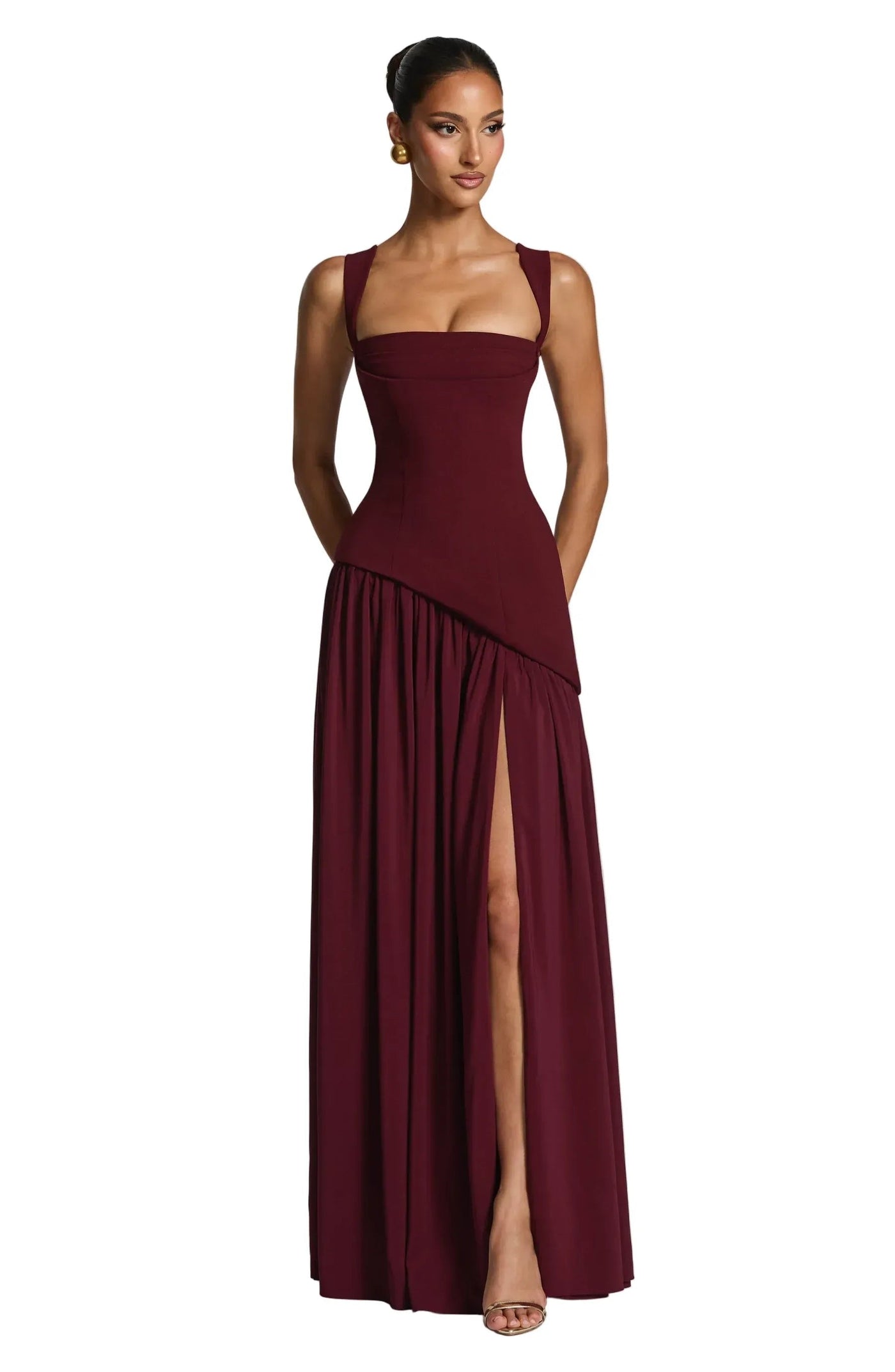 Alice | Women's A-Line Sleeveless Fitted-Waist Maxi Dress