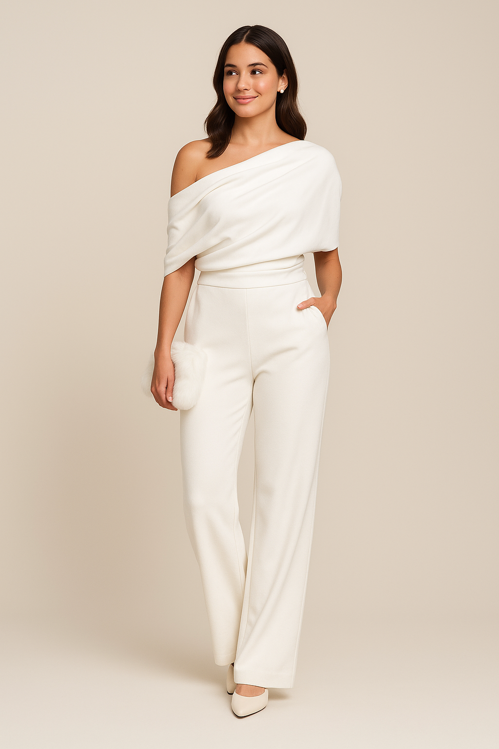 Alice | Women’s Chic One-Shoulder Spring Jumpsuit