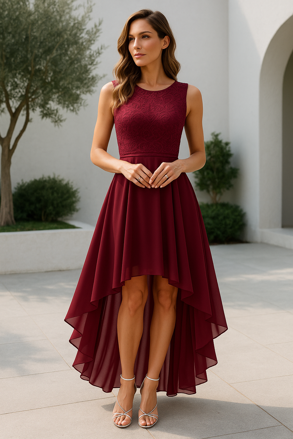Alice | Women’s Wedding Guest High-Low Elegant Dress