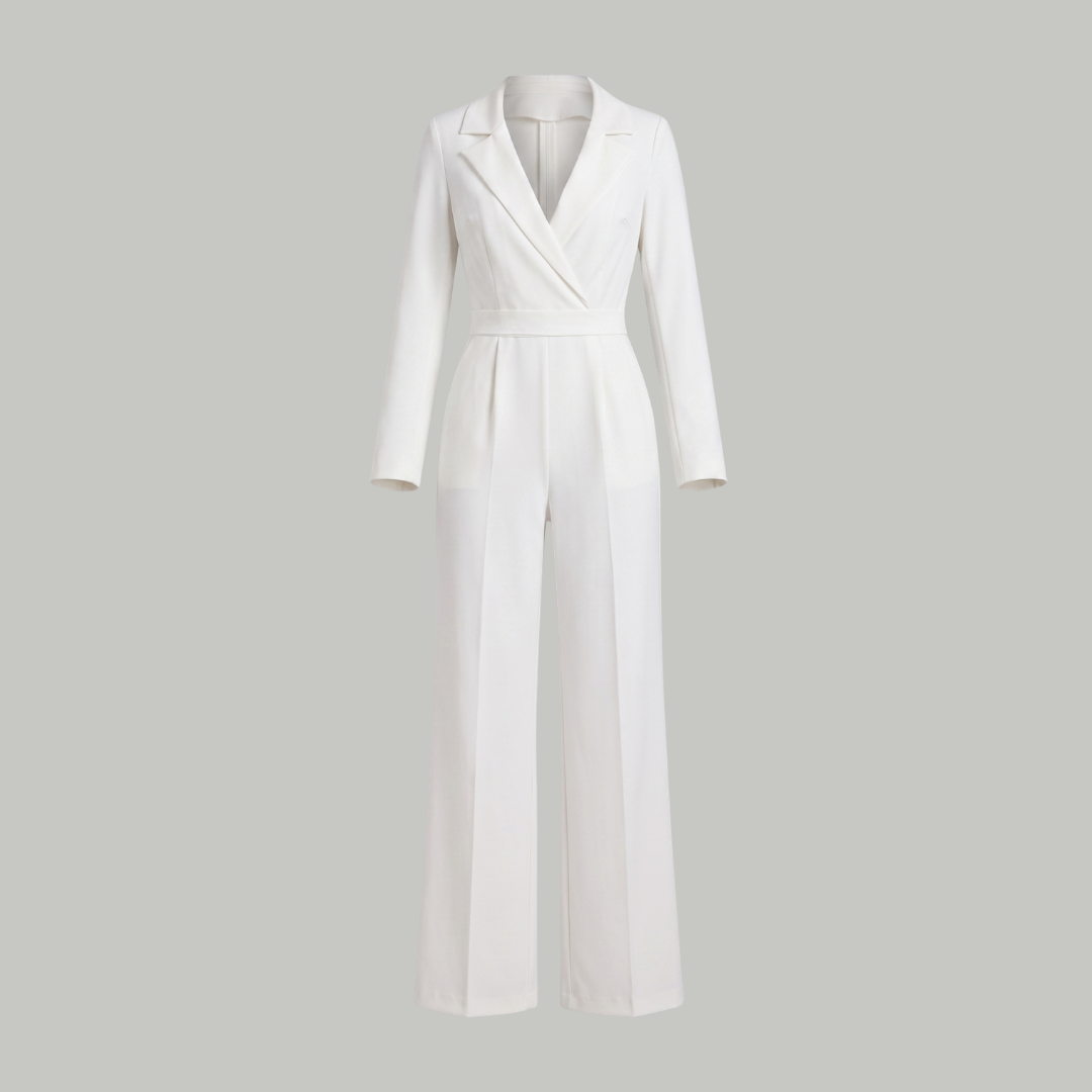 Alice | Women’s Collared Wide-Leg Tailored Jumpsuit