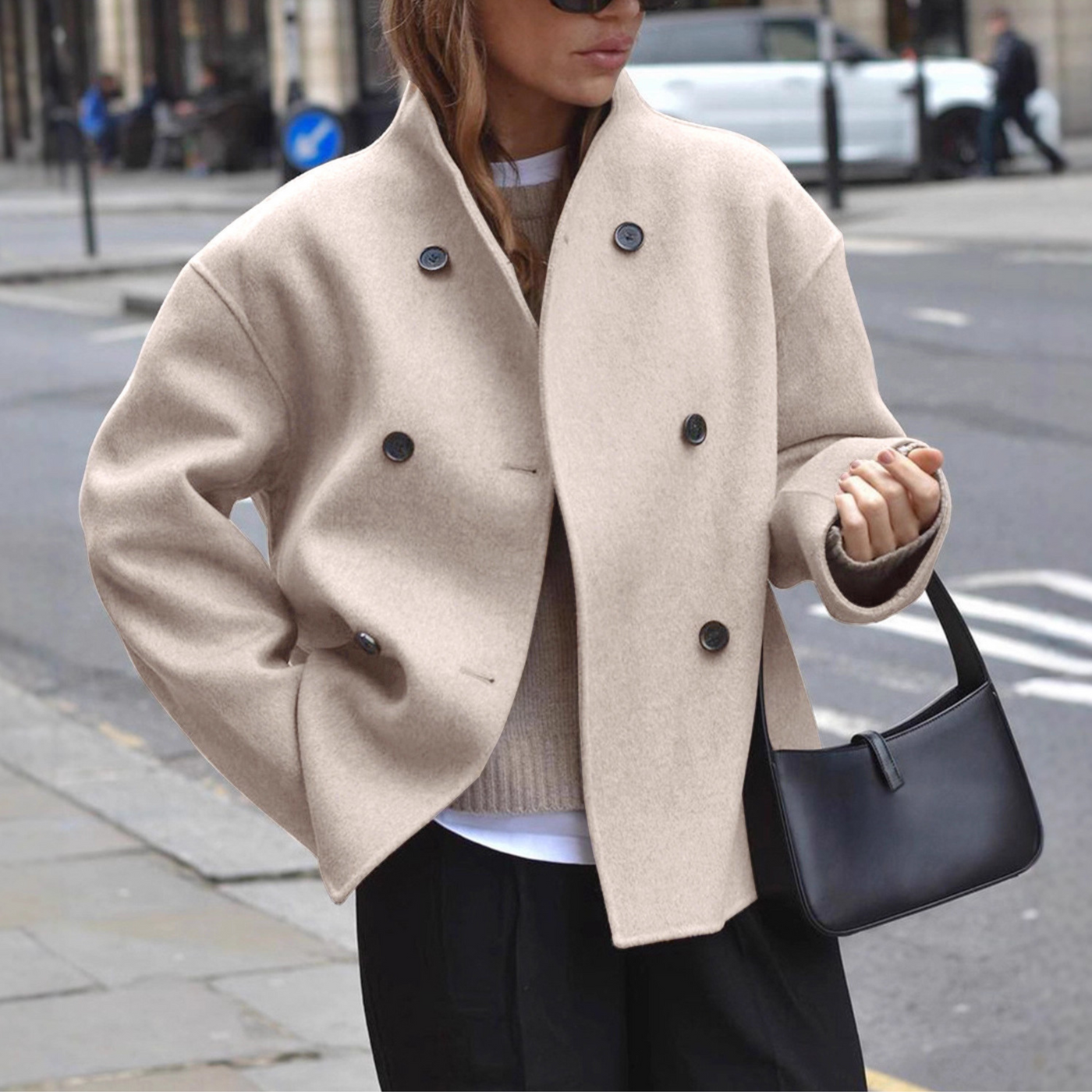 Alice | Bini - Cozy Long Sleeve Stand Collar Coat