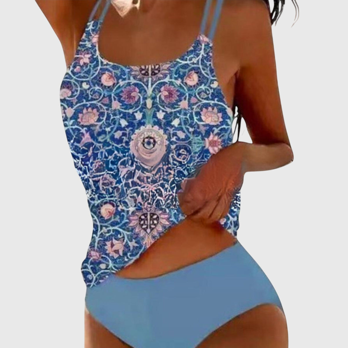 Kaia | Women’s Printed Strappy Tankini Swimsuit
