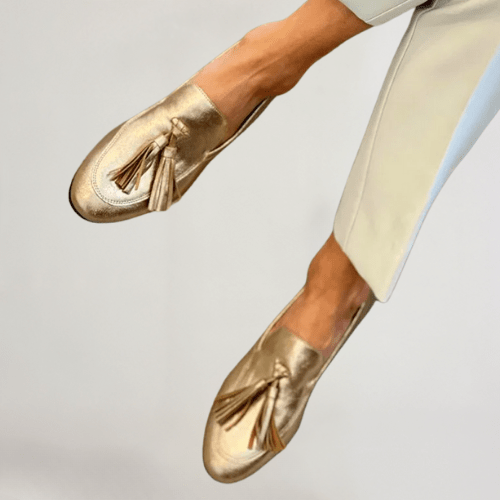 Alice | Women’s Gold Loafers