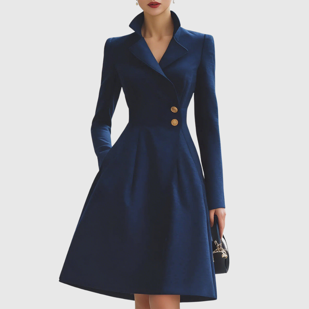 Alice | Navy Tailored Fit Coat Dress