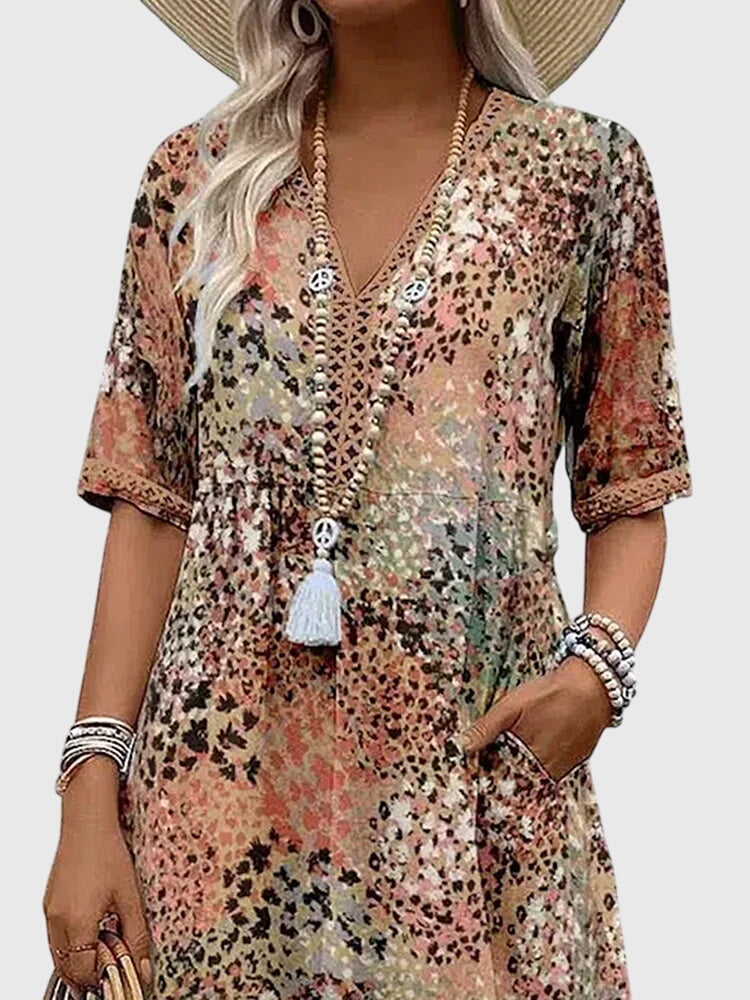Winifred | Elegant Floral Midi Dress