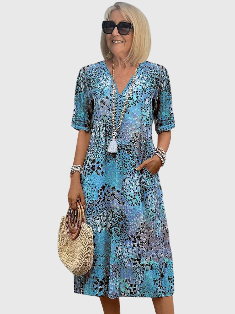 Winifred | Elegant Floral Midi Dress
