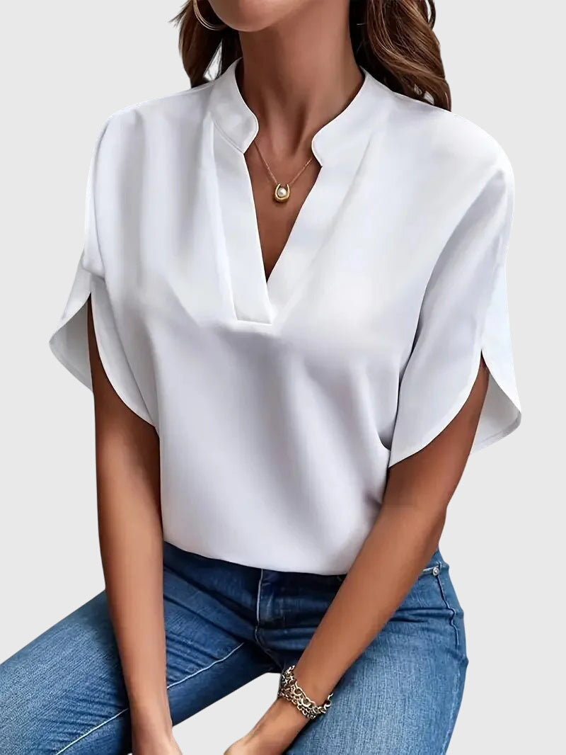 Alice | Soft And Elegant V-Neck Shirt