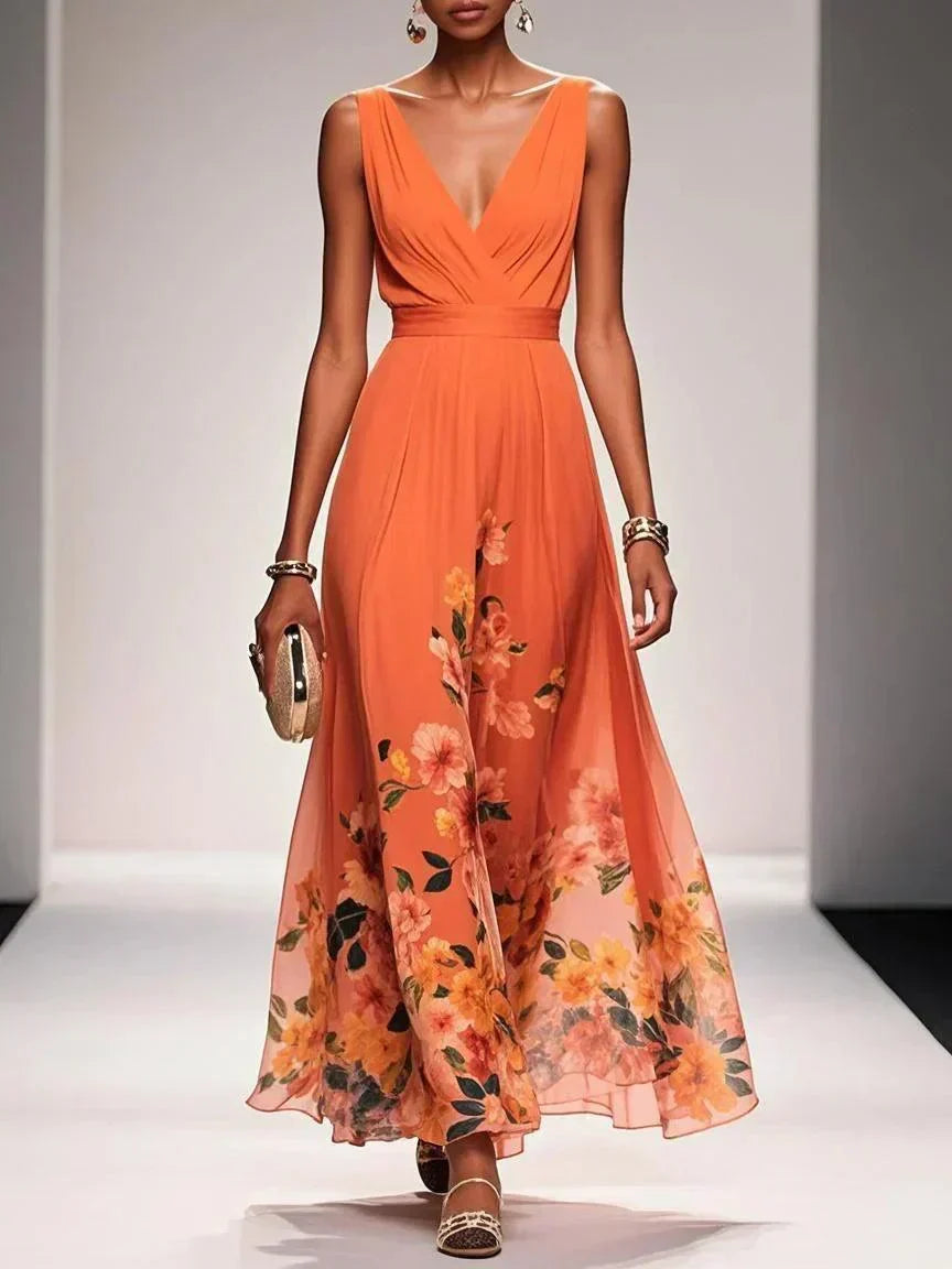 Gaia | Women's Floral Print Wedding Guest Dress