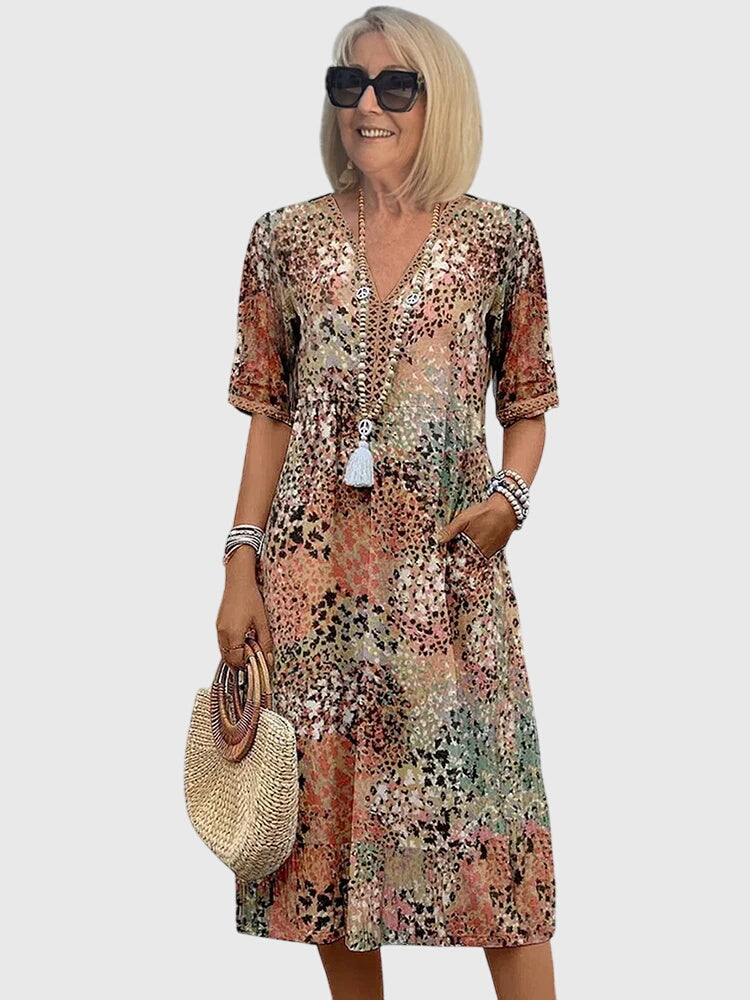 Alice | Elegant Floral Midi Dress