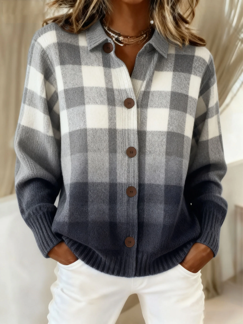 Alice | Mara – Checked Knitted Blouse
