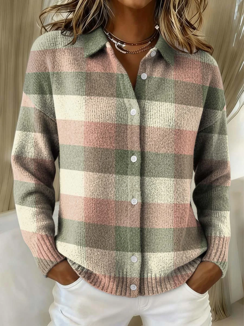 Alice | Noor - Checked Knitted Blouse