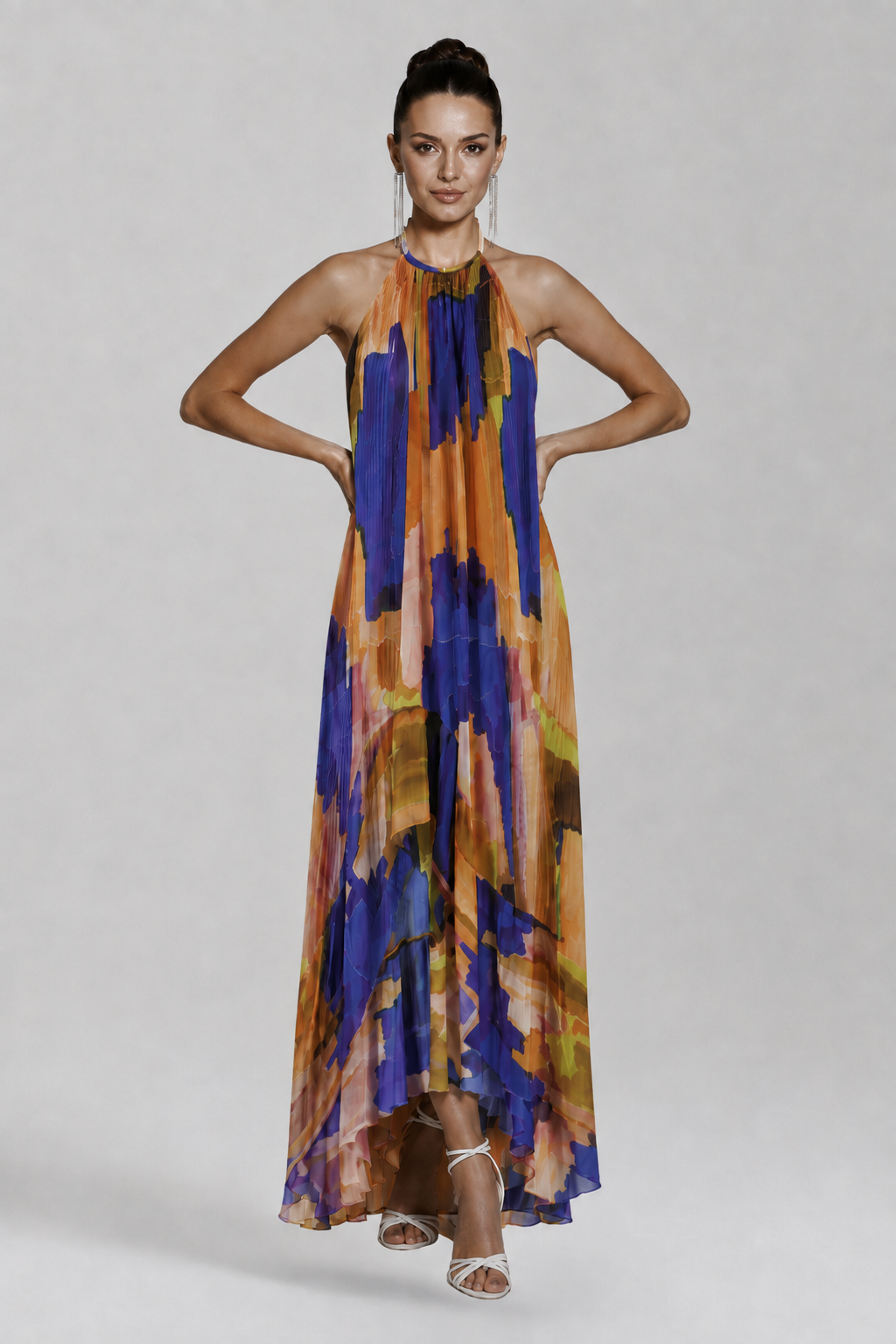 Alice | Women’s Sleeveless Pleated Skirt Maxi Dress