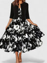 Black-big Floral