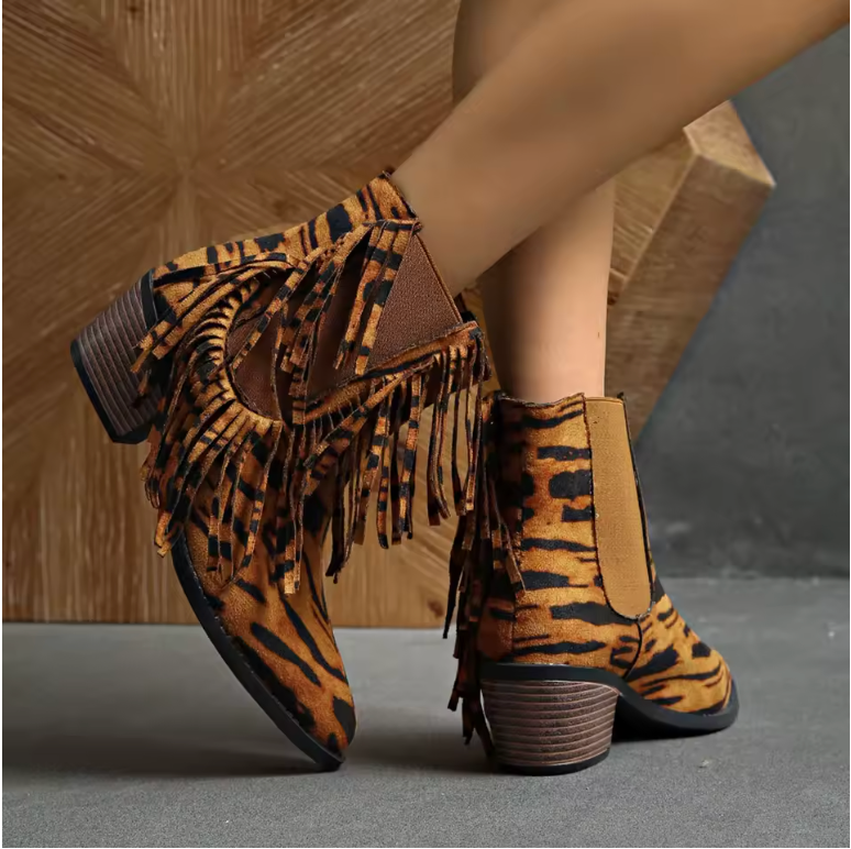 Alice | Luxury Fringe Ankle Boots
