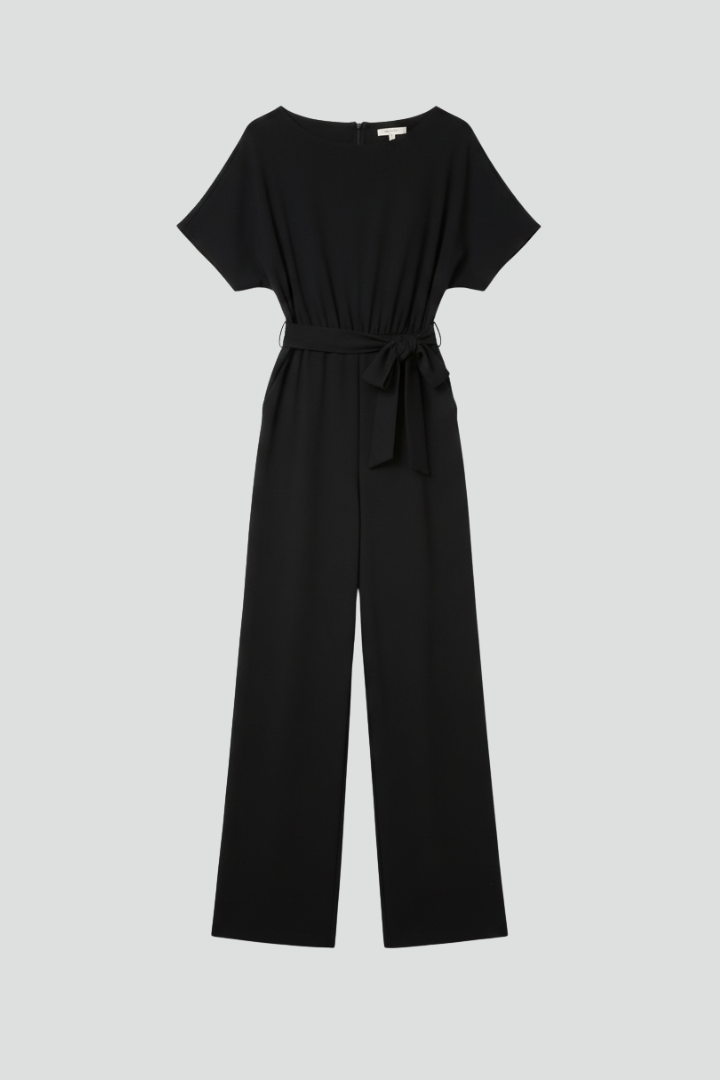Alice | Women’s Tie-Belt Wide-Leg Classic Jumpsuit