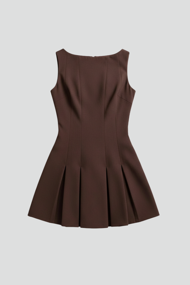 Alice | Women’s Sleeveless Pleated Skirt Mini Dress