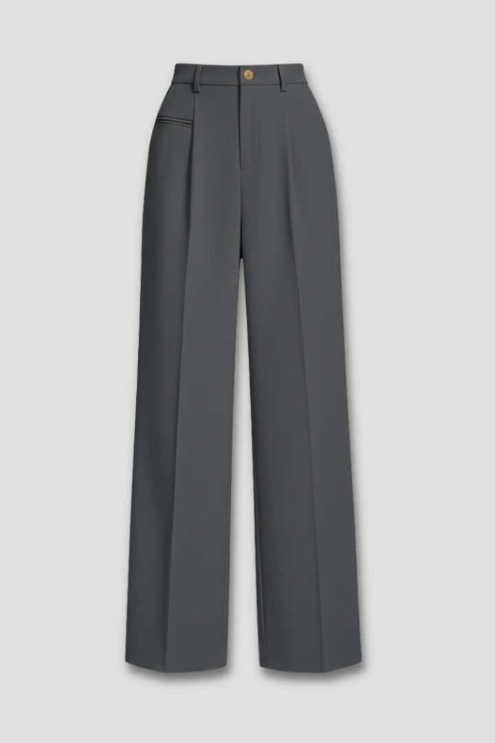 Alice | Women’s Palazzo Trousers with Front Pleats and Back Pockets