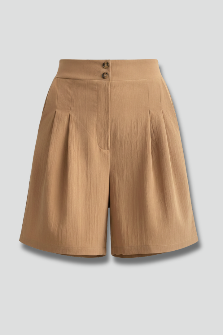 Alice | Women’s High Waist Pleated Tailored Shorts