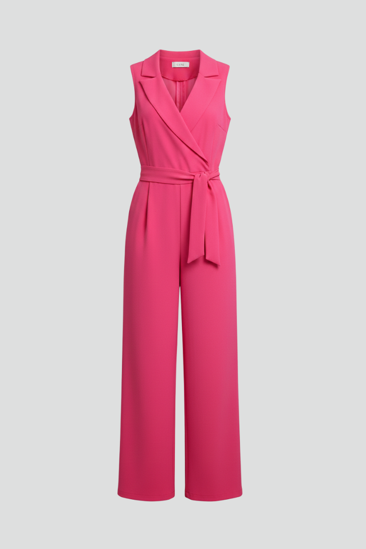 Alice | Women’s V-Neck Sleeveless Tie-Waist Jumpsuit