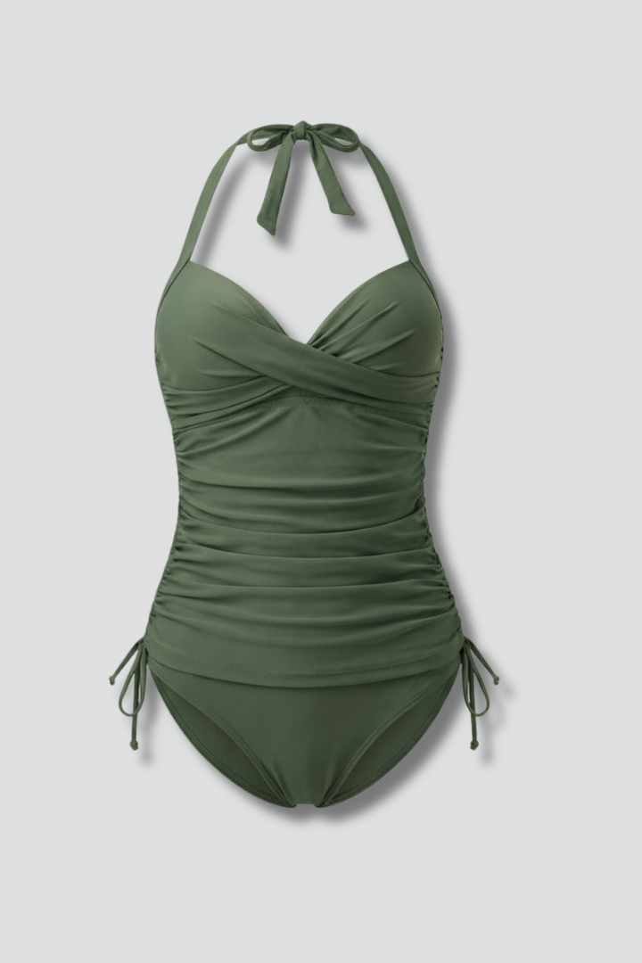 Alice | Women’s V-Neck Ruched Side Tankini Swimsuit