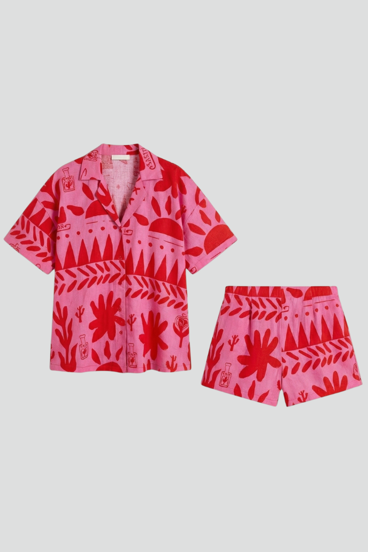 Alice | Women’s Two Piece Set Printed Shorts